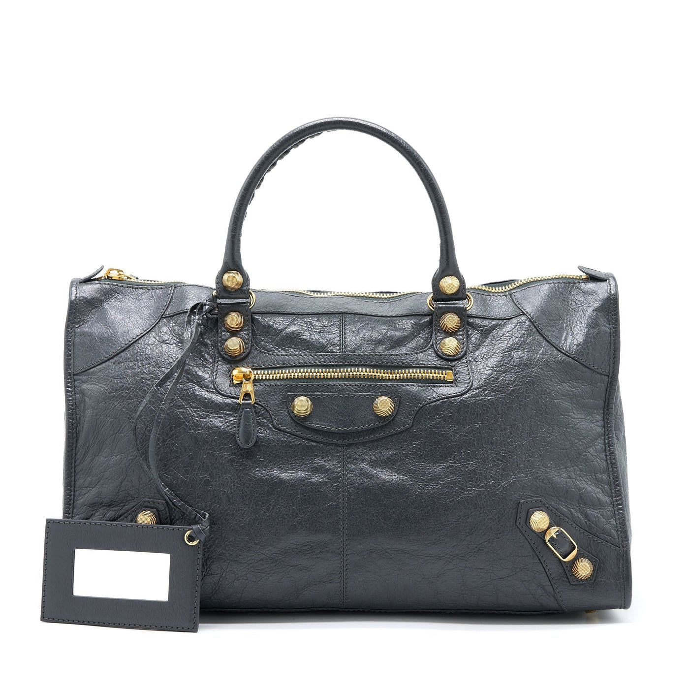 Balenciaga Giant 12 Work City Bag Lambskin Gris Fossile GHW | Studio Nafay
