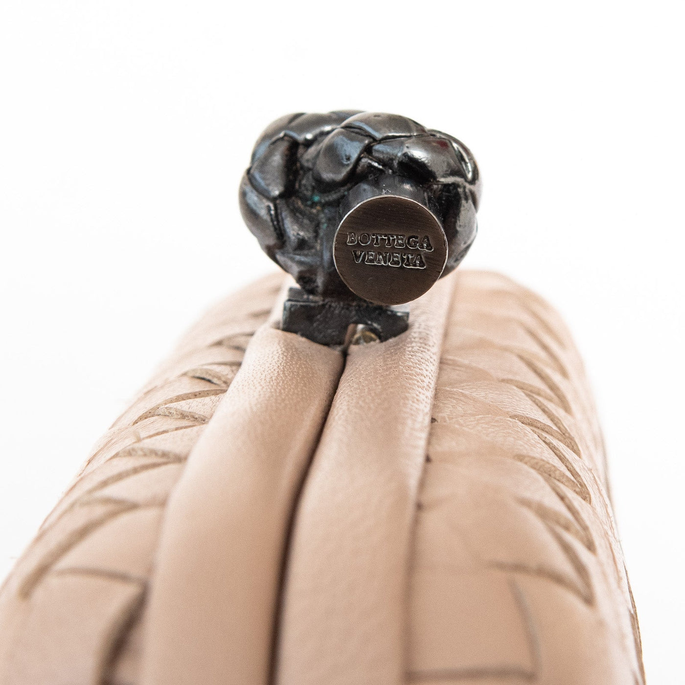 Bottega Veneta Blush Intrecciato Leather Knot Clutch Bag - Product Image 3