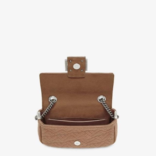 FENDI MIDI KNIT FF CHAIN BAGUETTE MEDIUM BAG - Product Image 4