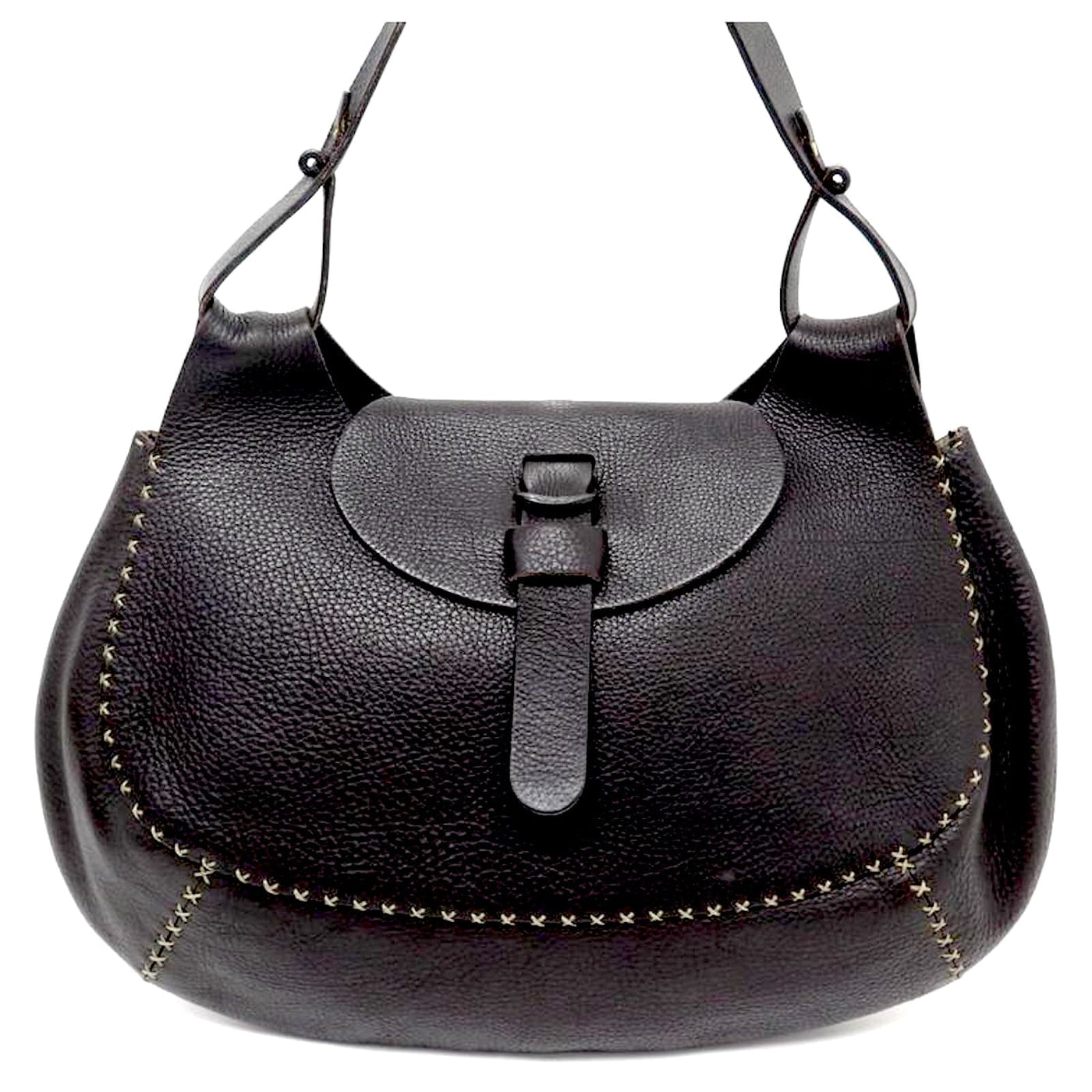 FENDI SELLERIA CALFSKIN LEATHER SHOULDER BAG | Studio Nafay