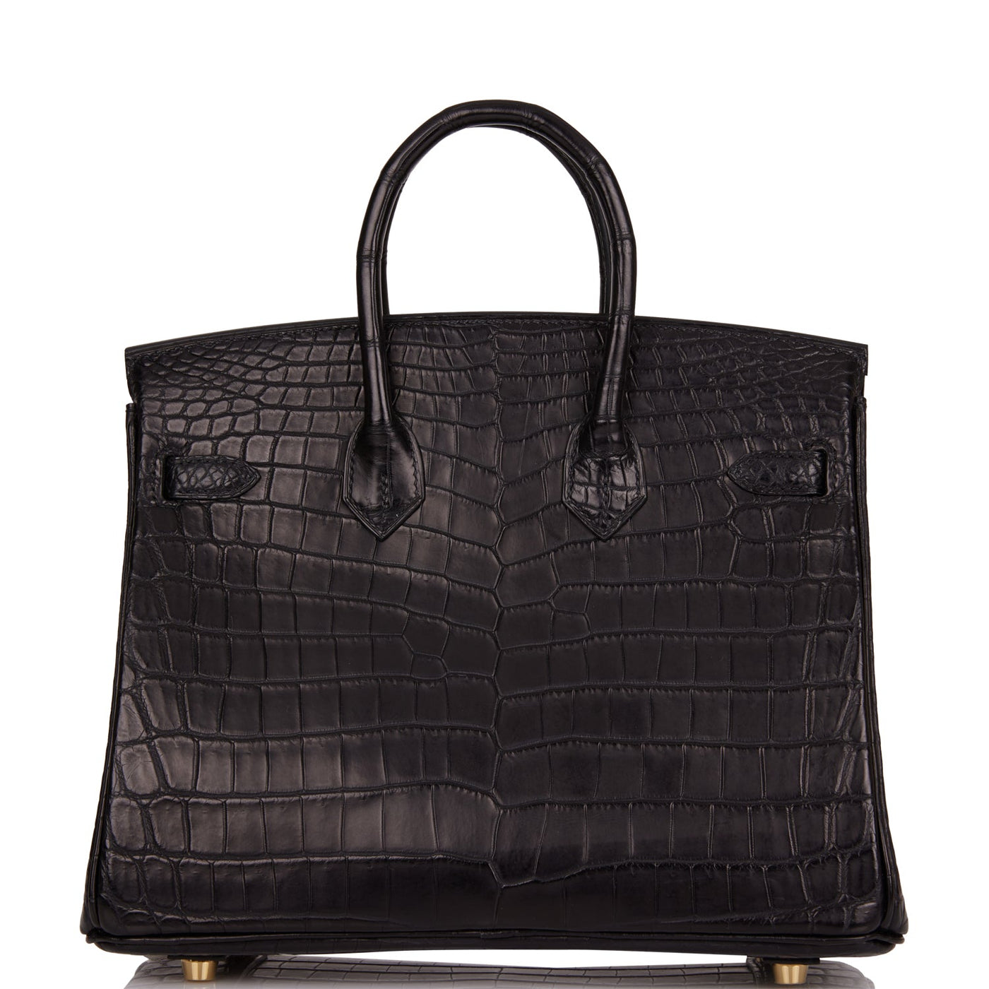 Hermes Birkin 25 Black Matte Niloticus Crocodile Gold Hardware - Product Image 4