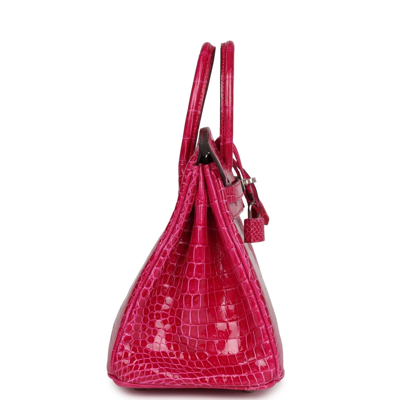 Hermes Birkin 25 Rose Mexico Shiny Porosus Crocodile Palladium Hardware - Product Image 3