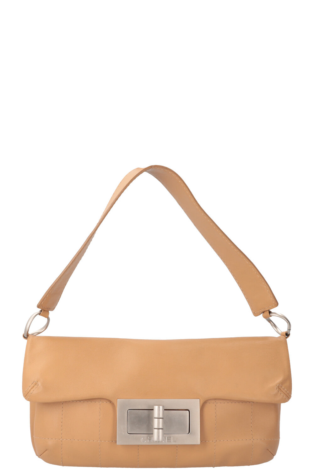 CHANEL Chocolate Bar Handbag Beige Leather | Studio Nafay