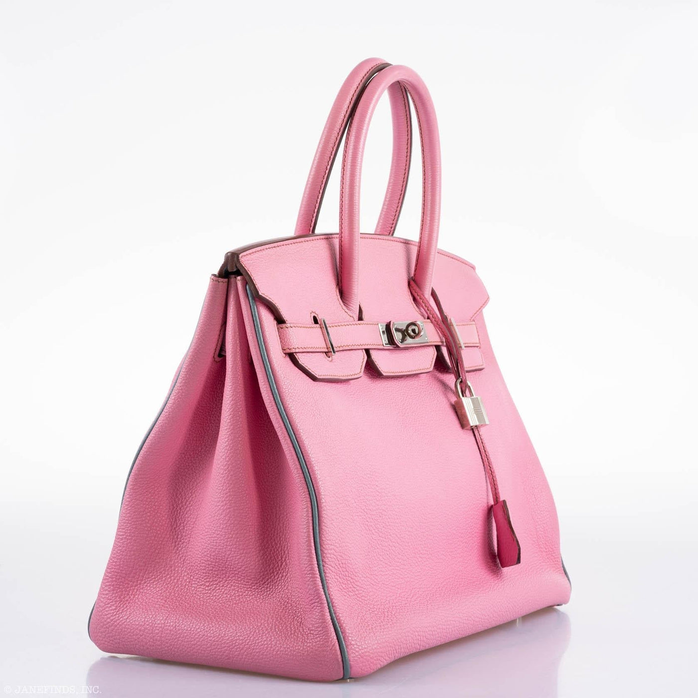 Hermes Birkin 35 HSS 5P Bubblegum Pink & Celeste Togo Palladium Hardware -, Square O - Product Image 4