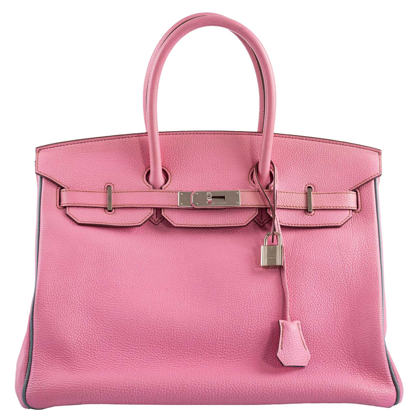 Hermes Birkin 35 HSS 5P Bubblegum Pink & Celeste Togo Palladium Hardware -, Square O - Product Image 2