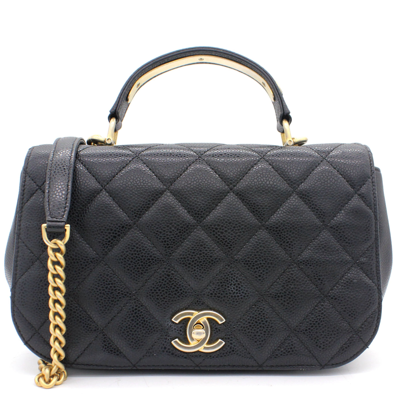 Chanel Caviar Carry Around Flap Bag Black | Studio Nafay