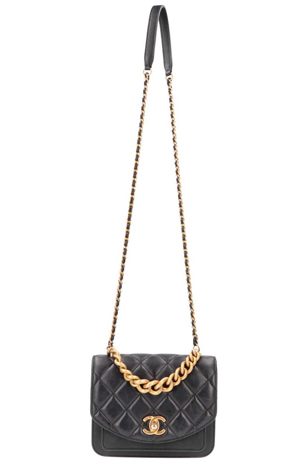 CHANEL Chain Handle Crossbody Bag Black | Studio Nafay
