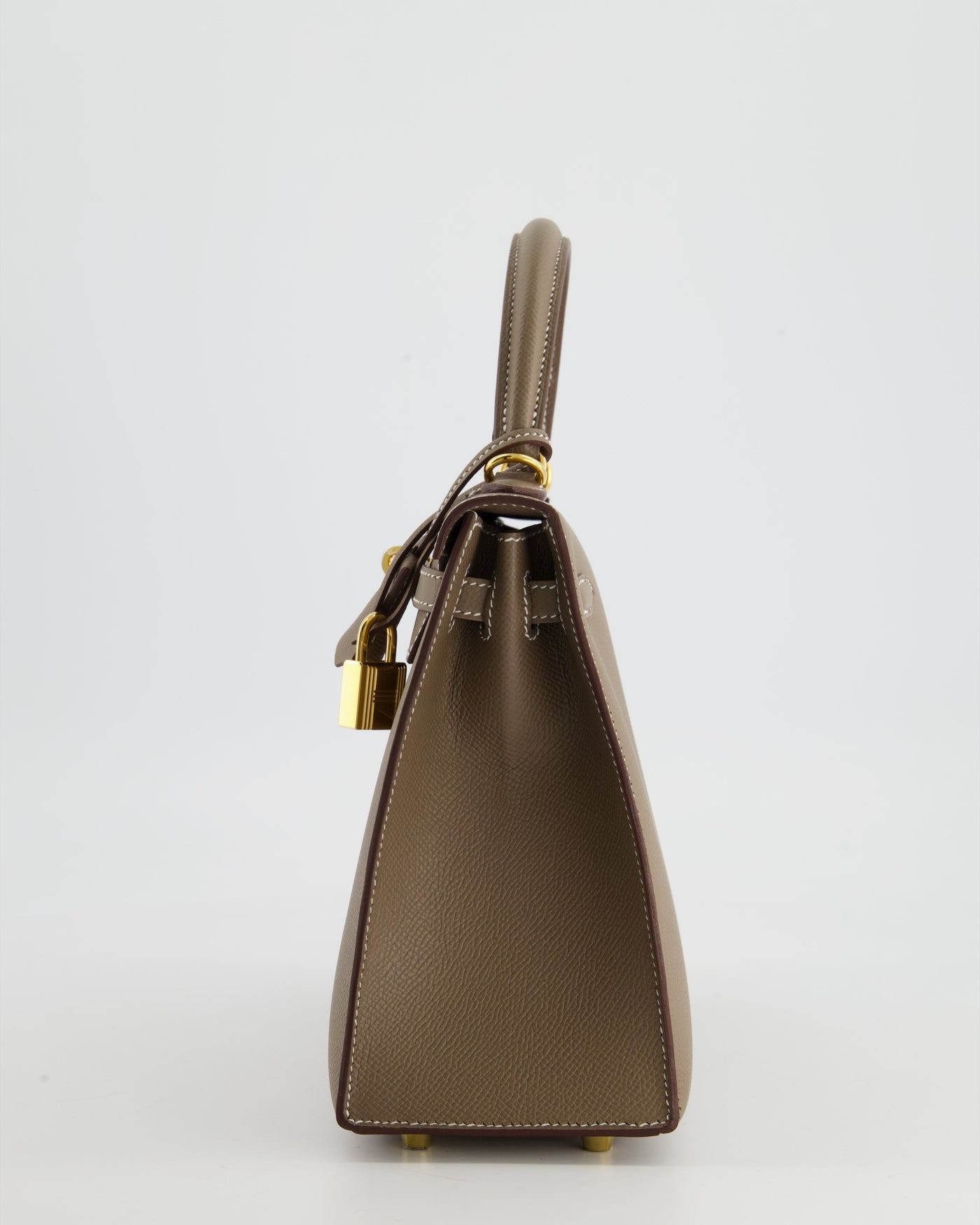 Hermes Kelly 25 Sellier Bag in Etoupe Epsom Leather and Gold Hardware - Product Image 10