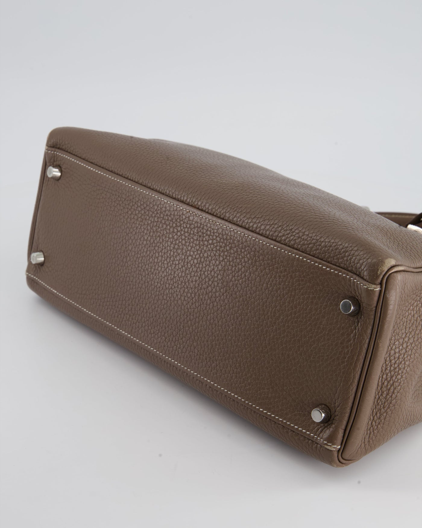 Hermes Kelly 32 Retourne Bag in Etoupe Clemence Leather with Palladium Hardware - Product Image 14