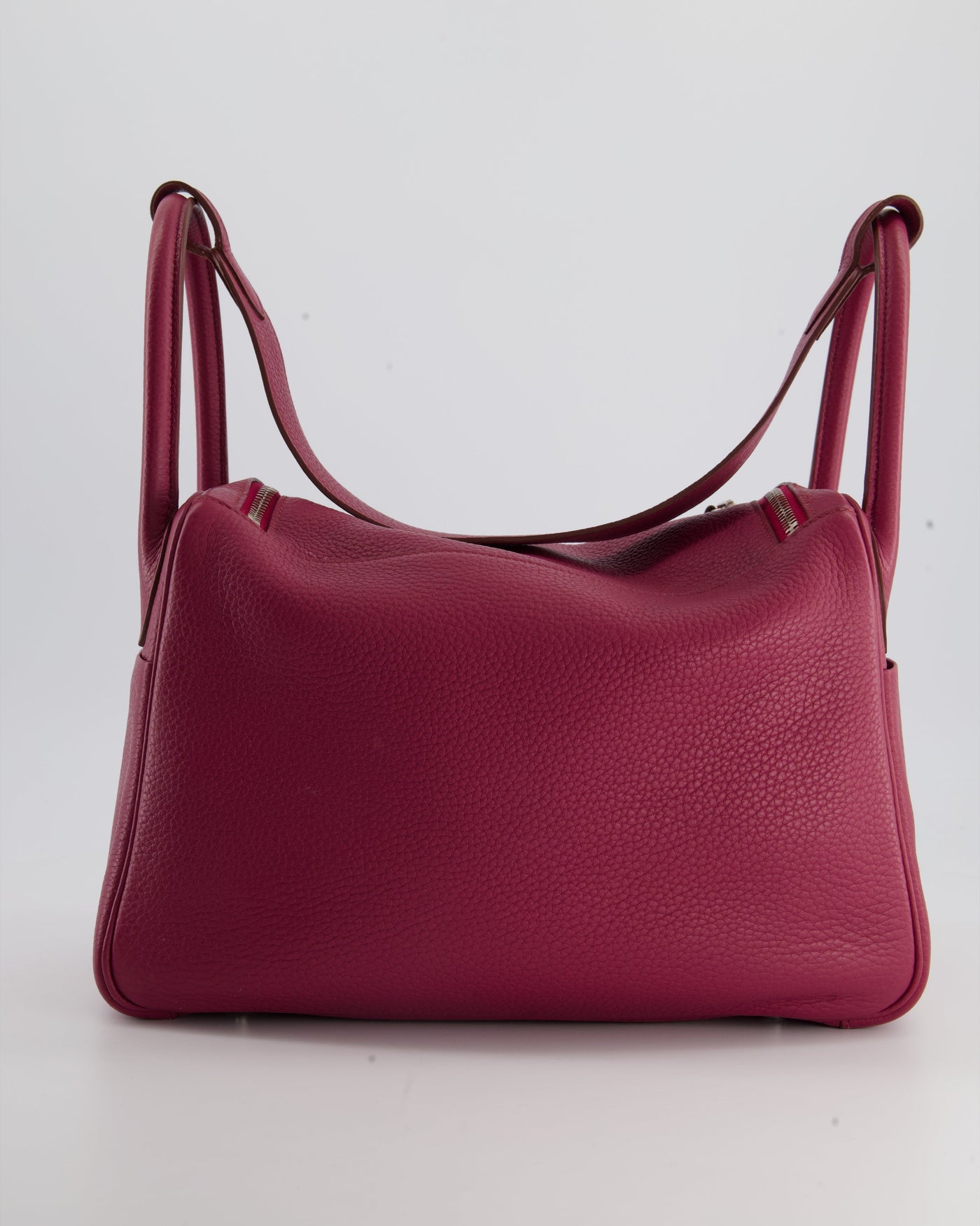 Hermes Lindy Bag 30cm in Rouge Galance in Togo Leather with Palladium Hardware - Product Image 6