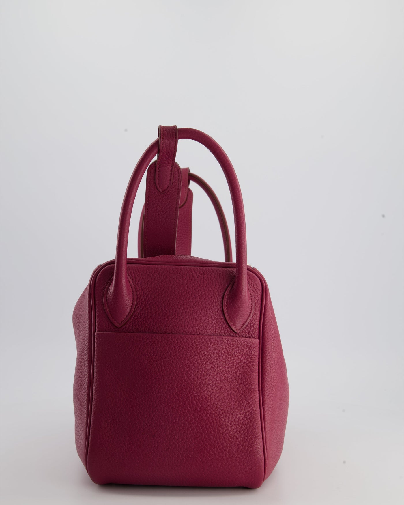 Hermes Lindy Bag 30cm in Rouge Galance in Togo Leather with Palladium Hardware - Product Image 5
