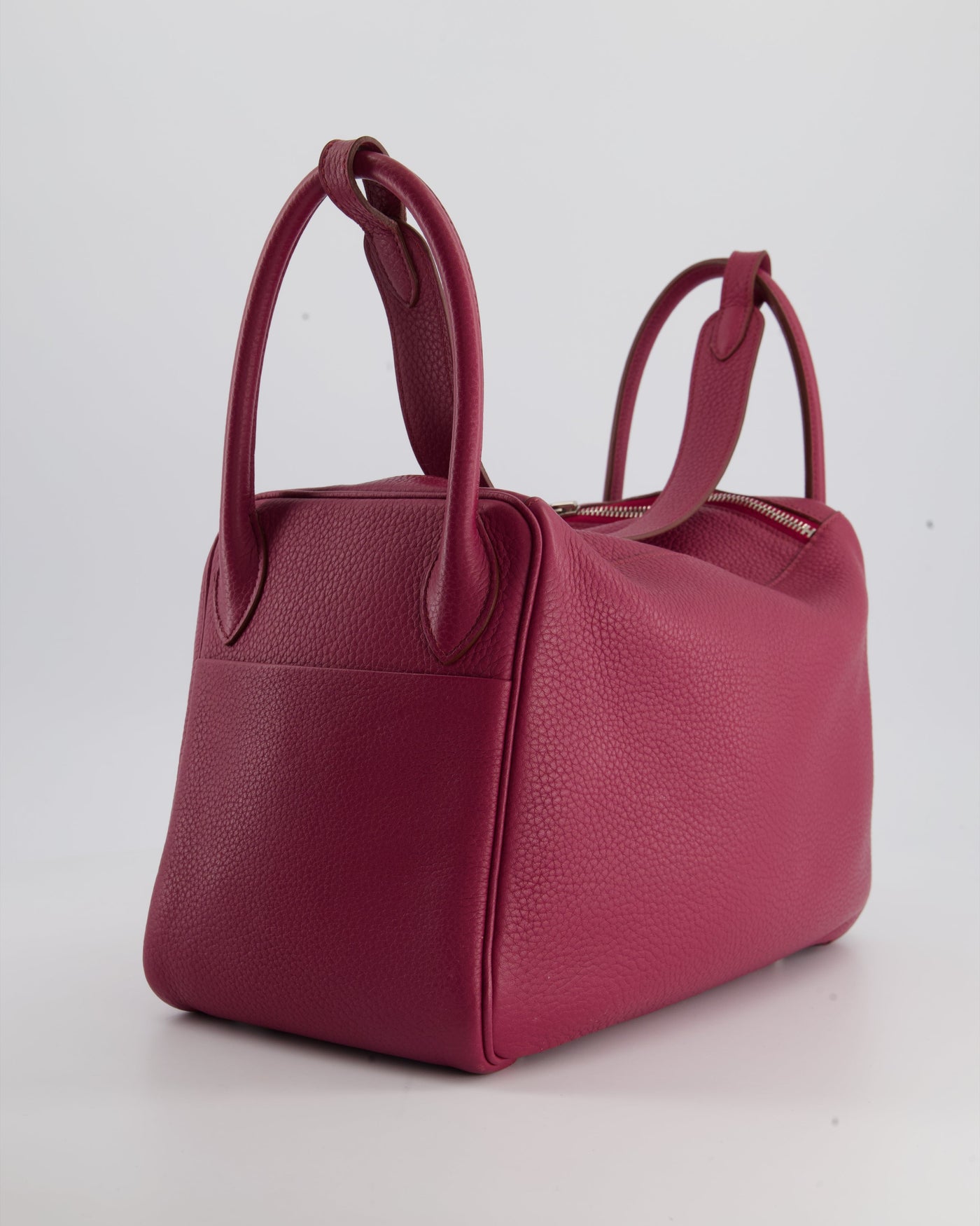 Hermes Lindy Bag 30cm in Rouge Galance in Togo Leather with Palladium Hardware - Product Image 8