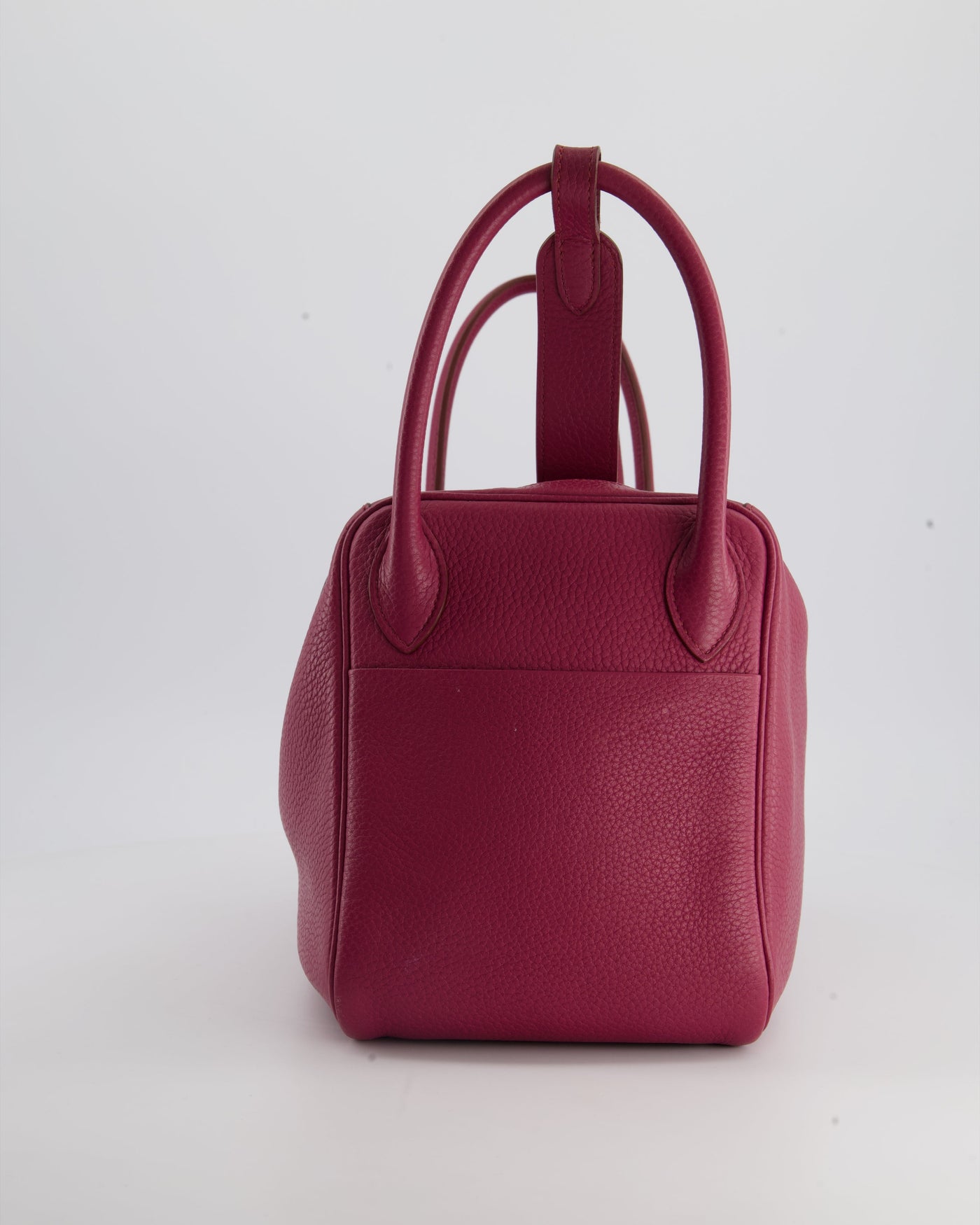 Hermes Lindy Bag 30cm in Rouge Galance in Togo Leather with Palladium Hardware - Product Image 10