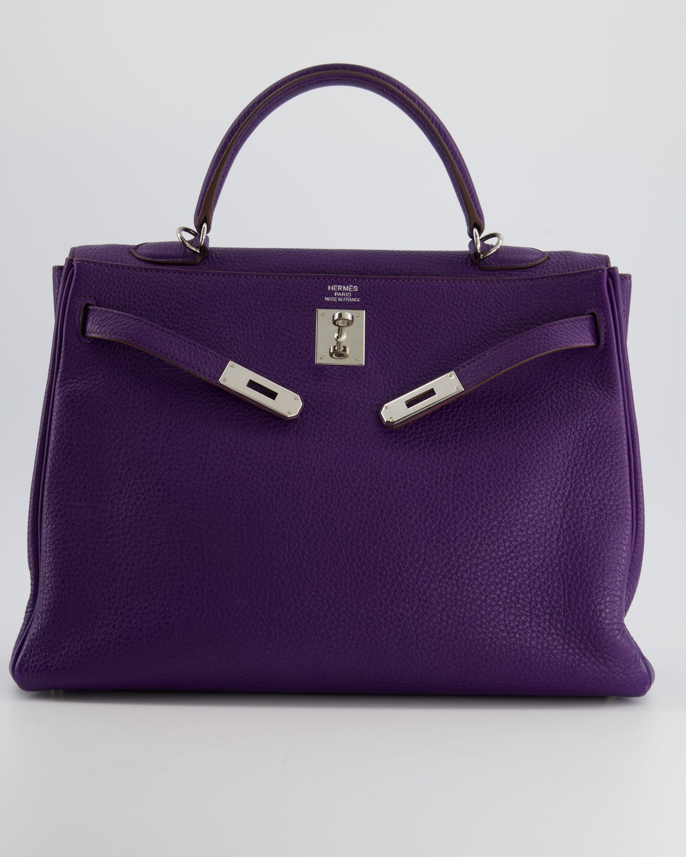 Hermes Kelly 35 Retourne Bag in Iris Togo Leather with Palladium Hardware - Product Image 15