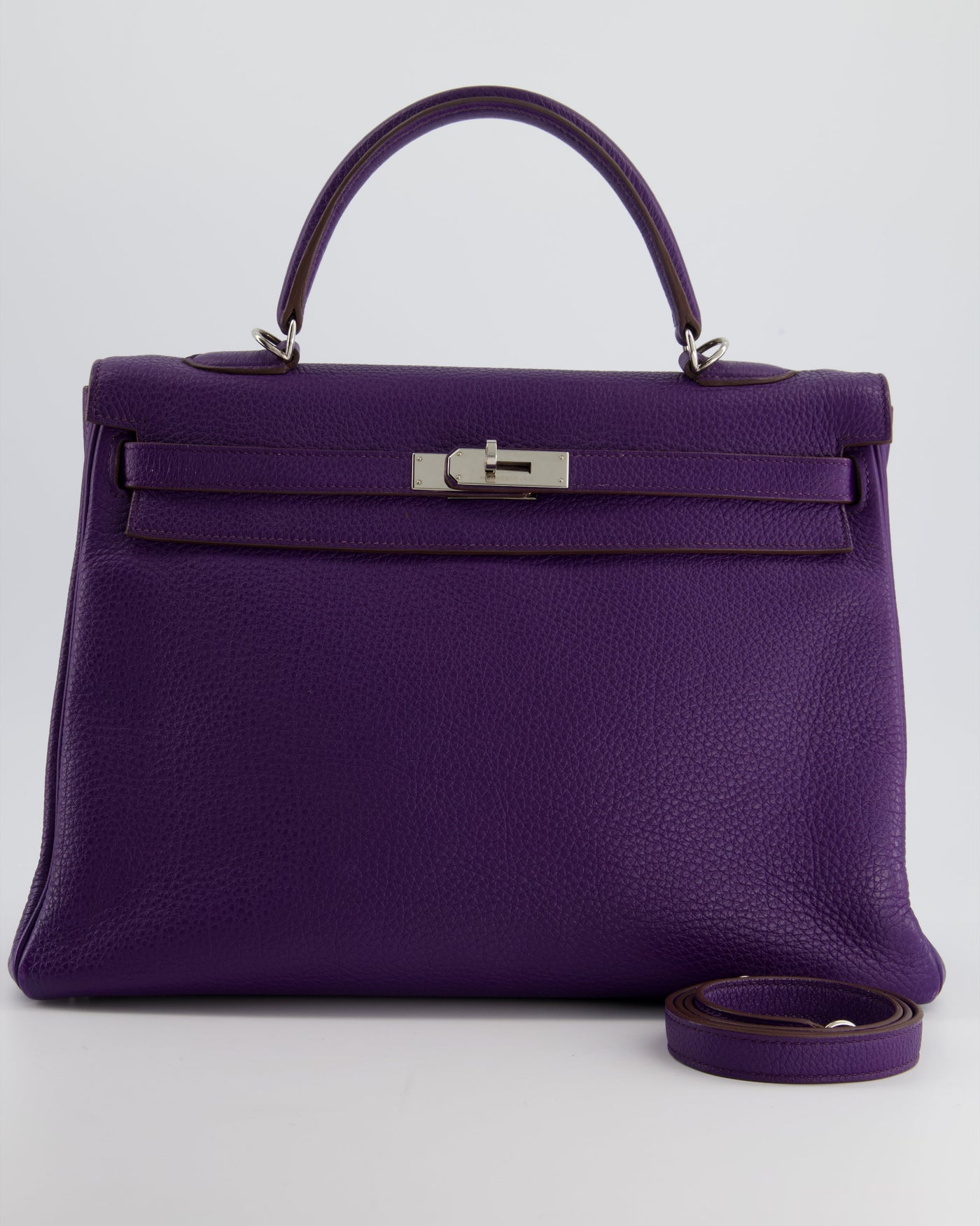 Hermes Kelly 35 Retourne Bag in Iris Togo Leather with Palladium Hardware - Product Image 4