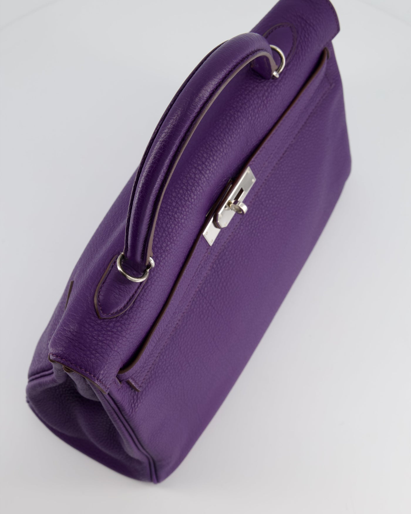 Hermes Kelly 35 Retourne Bag in Iris Togo Leather with Palladium Hardware - Product Image 14