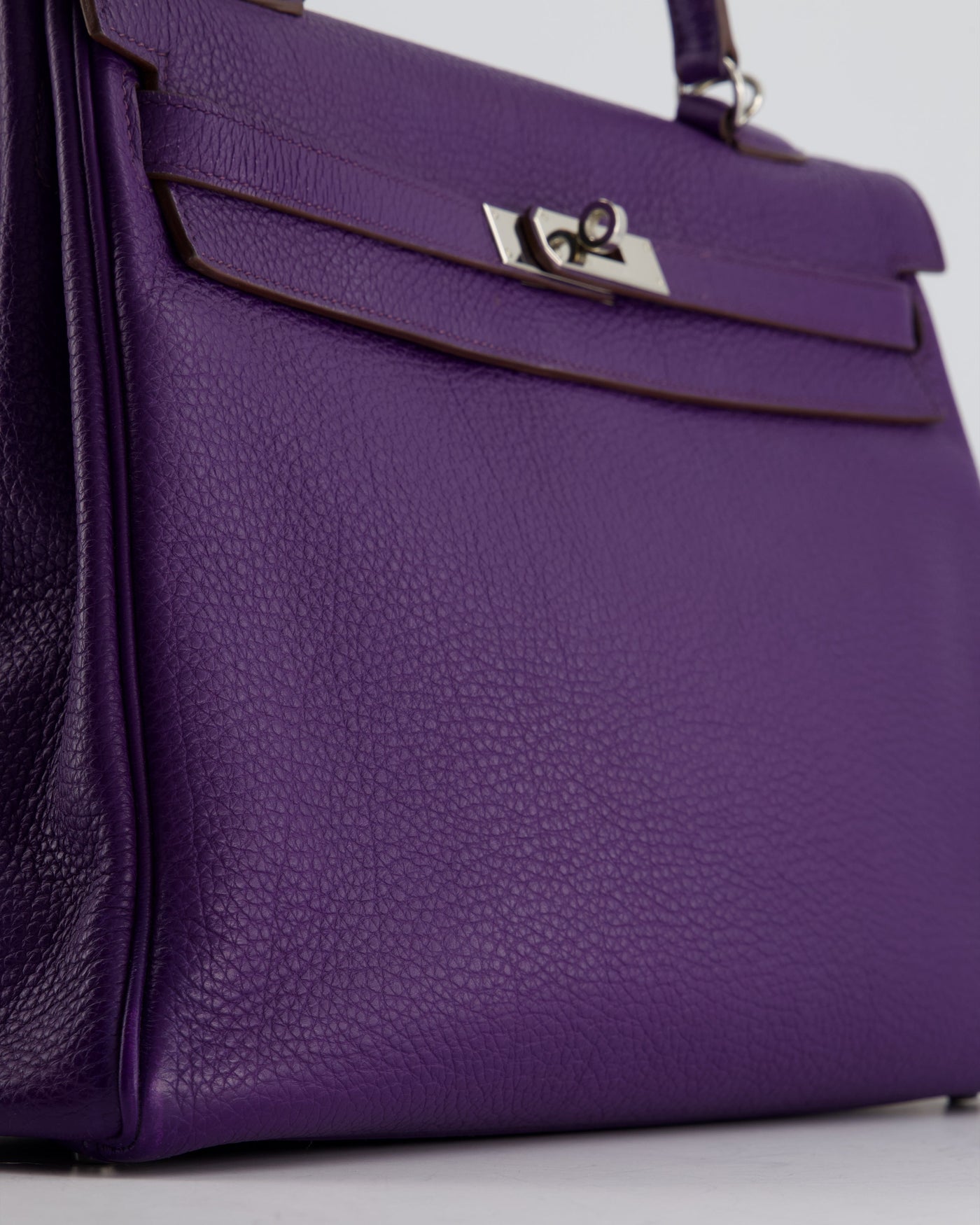Hermes Kelly 35 Retourne Bag in Iris Togo Leather with Palladium Hardware - Product Image 13