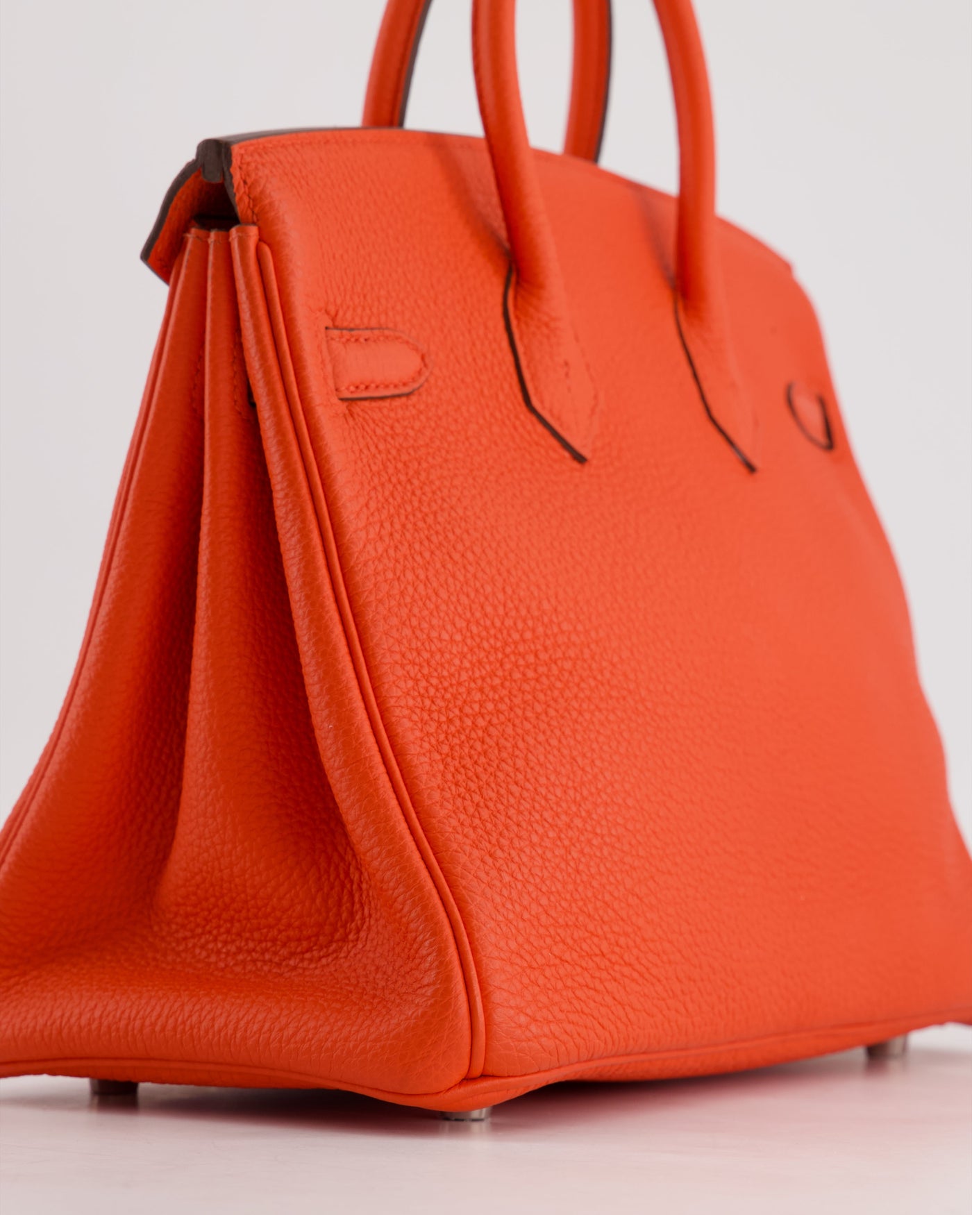 Hermes Birkin 25 Retourne Bag in Capucine Togo Leather and Palladium Hardware - Product Image 15