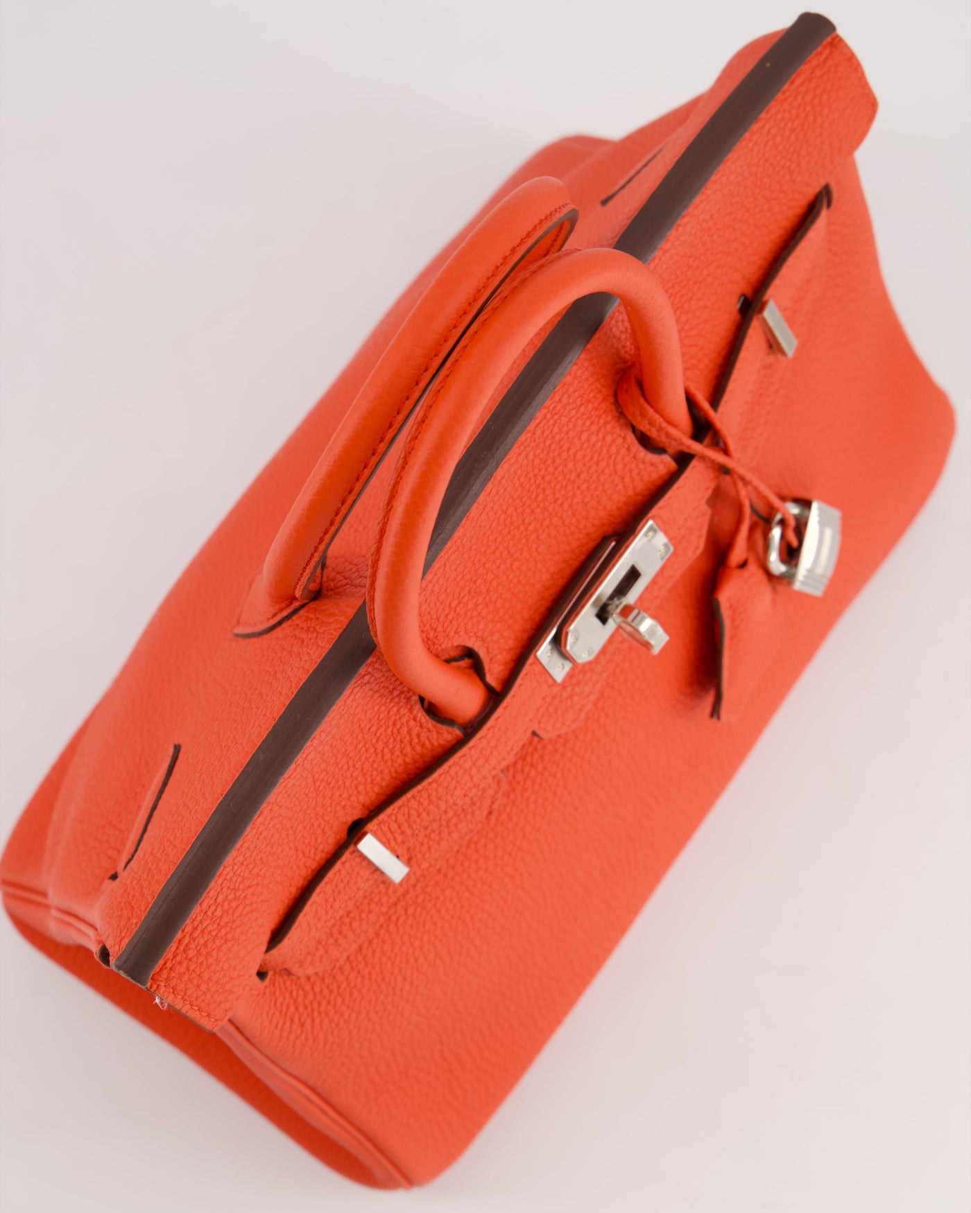 Hermes Birkin 25 Retourne Bag in Capucine Togo Leather and Palladium Hardware - Product Image 18