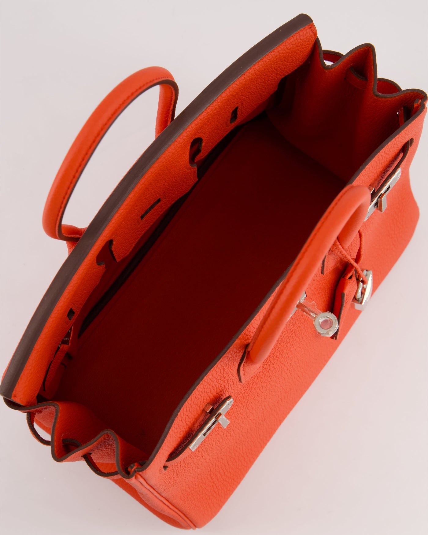 Hermes Birkin 25 Retourne Bag in Capucine Togo Leather and Palladium Hardware - Product Image 23