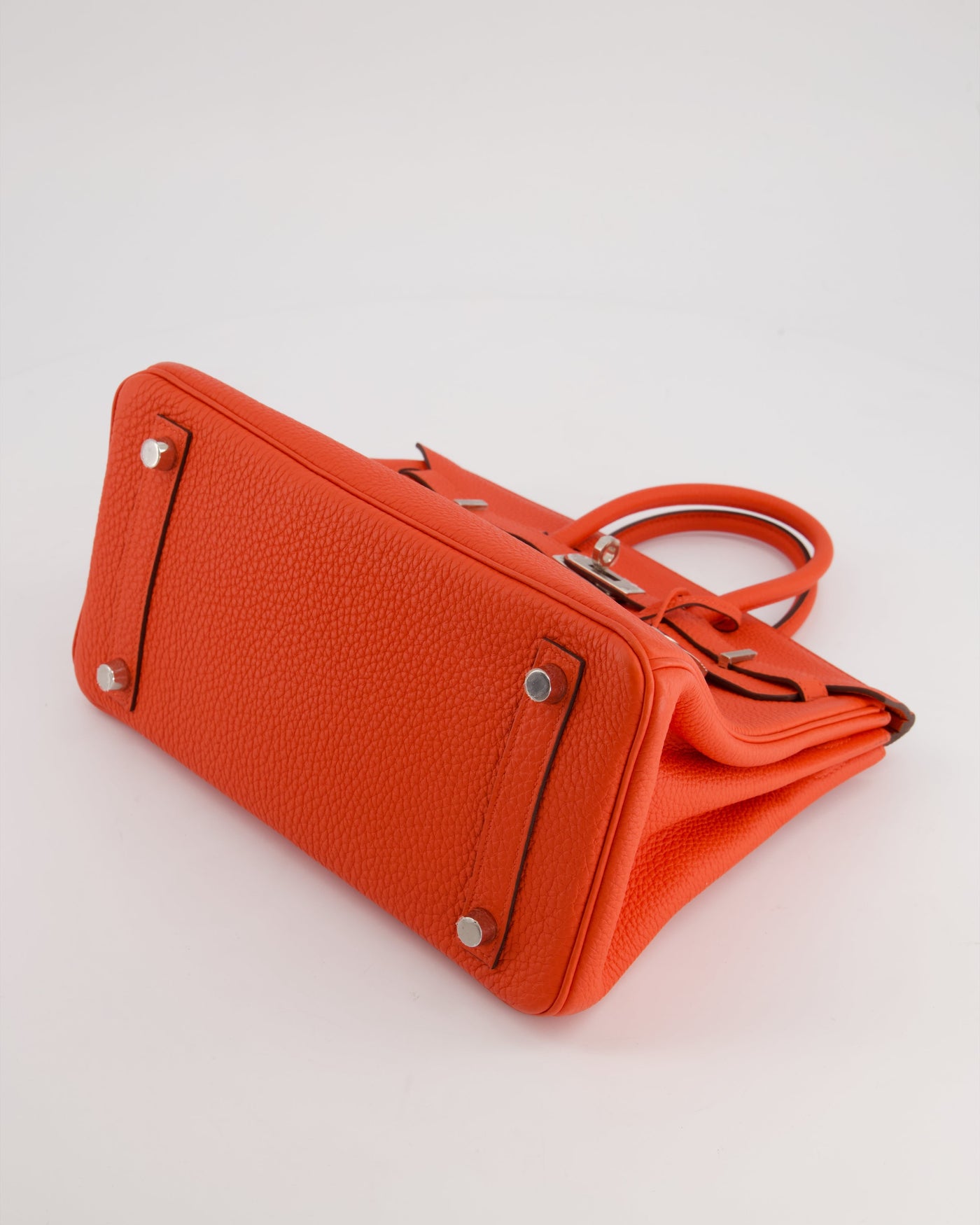 Hermes Birkin 25 Retourne Bag in Capucine Togo Leather and Palladium Hardware - Product Image 22