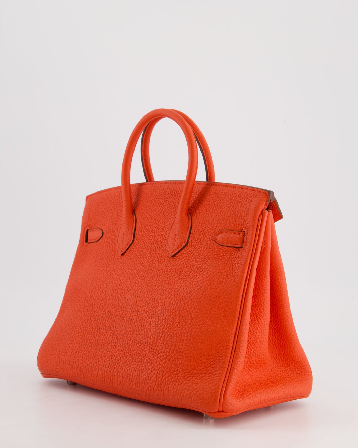 Hermes Birkin 25 Retourne Bag in Capucine Togo Leather and Palladium Hardware - Product Image 7
