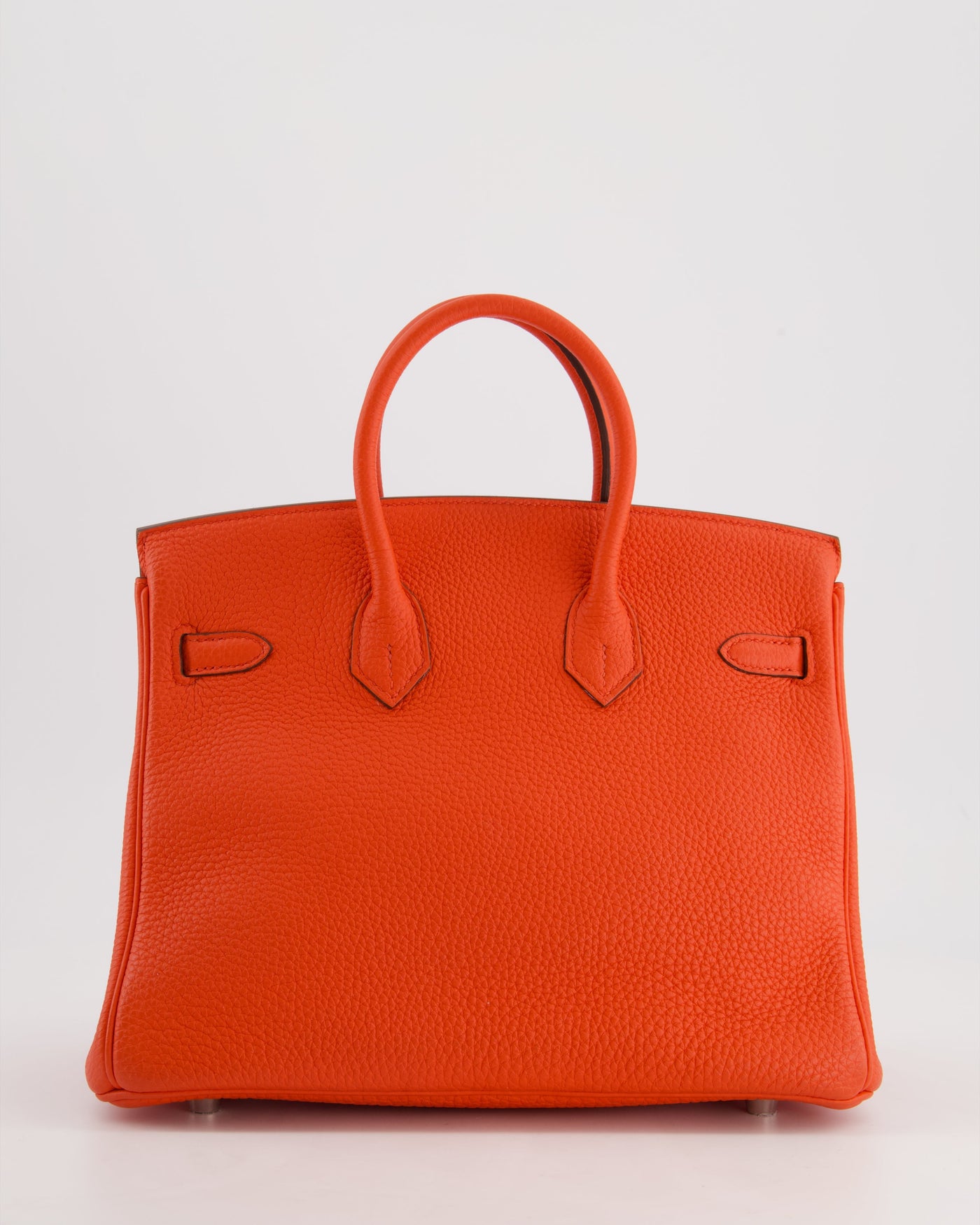 Hermes Birkin 25 Retourne Bag in Capucine Togo Leather and Palladium Hardware - Product Image 8
