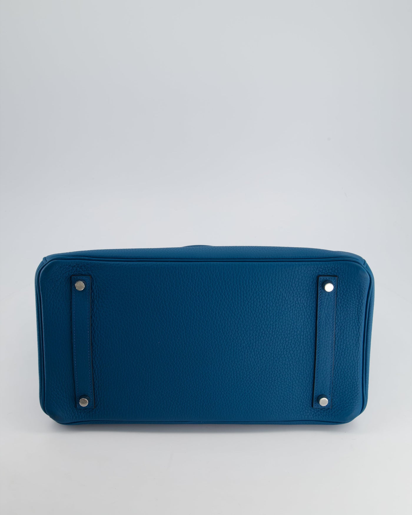 Hermes Birkin 35cm Bag in Blue Petrole Togo Leather with Palladium Hardware - Product Image 19