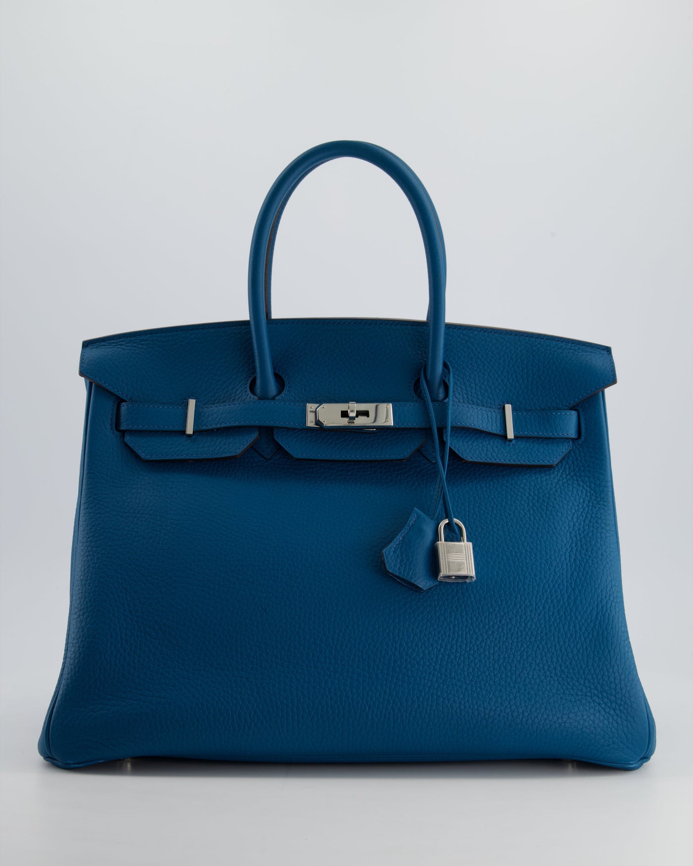 Hermes Birkin 35cm Bag in Blue Petrole Togo Leather with Palladium Hardware | Studio Nafay