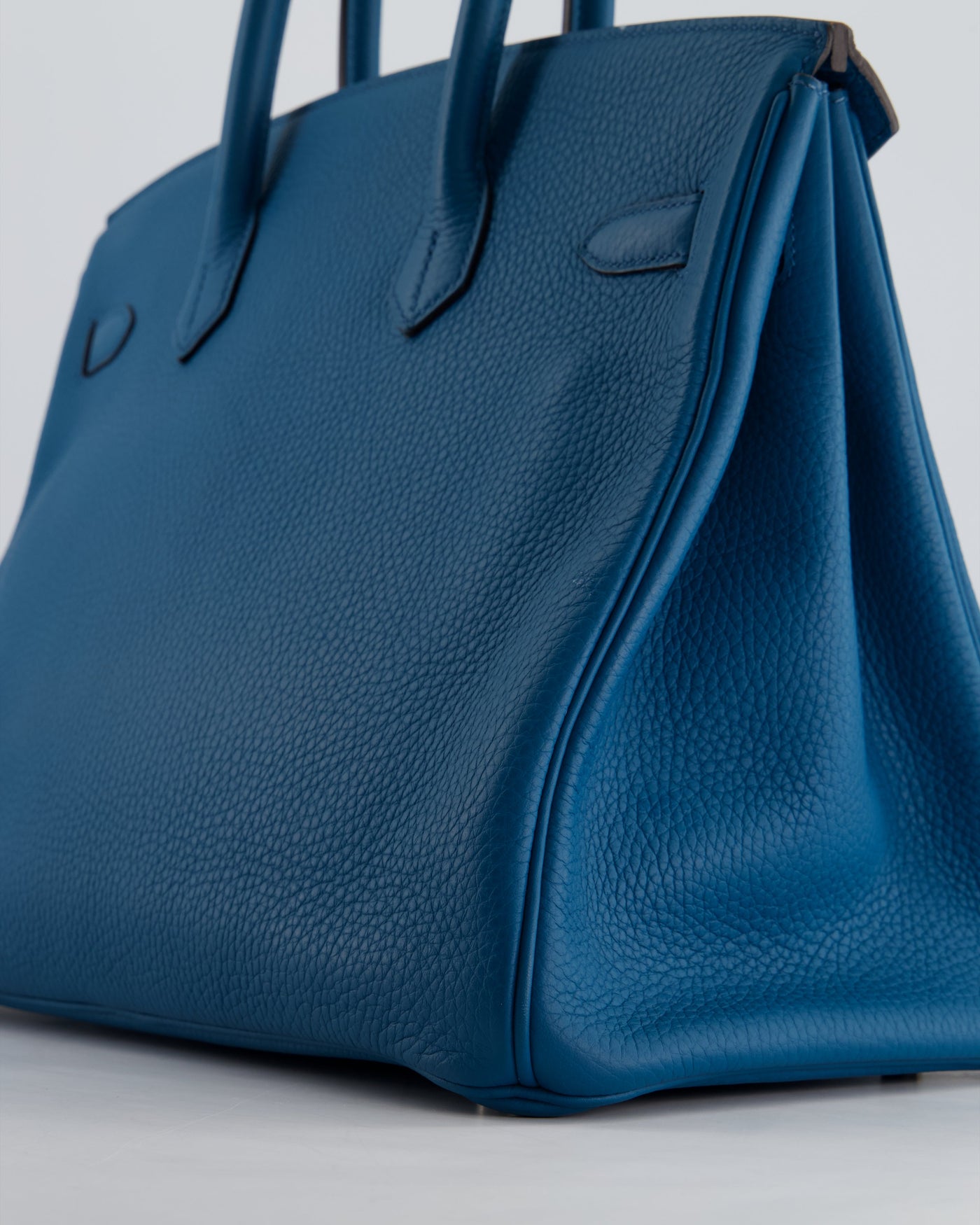 Hermes Birkin 35cm Bag in Blue Petrole Togo Leather with Palladium Hardware - Product Image 13