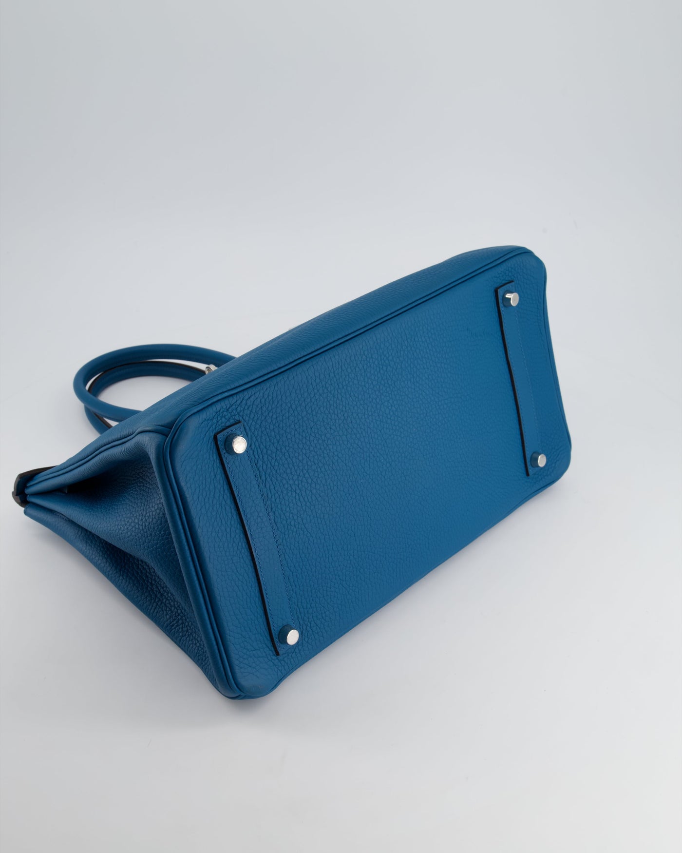Hermes Birkin 35cm Bag in Blue Petrole Togo Leather with Palladium Hardware - Product Image 18