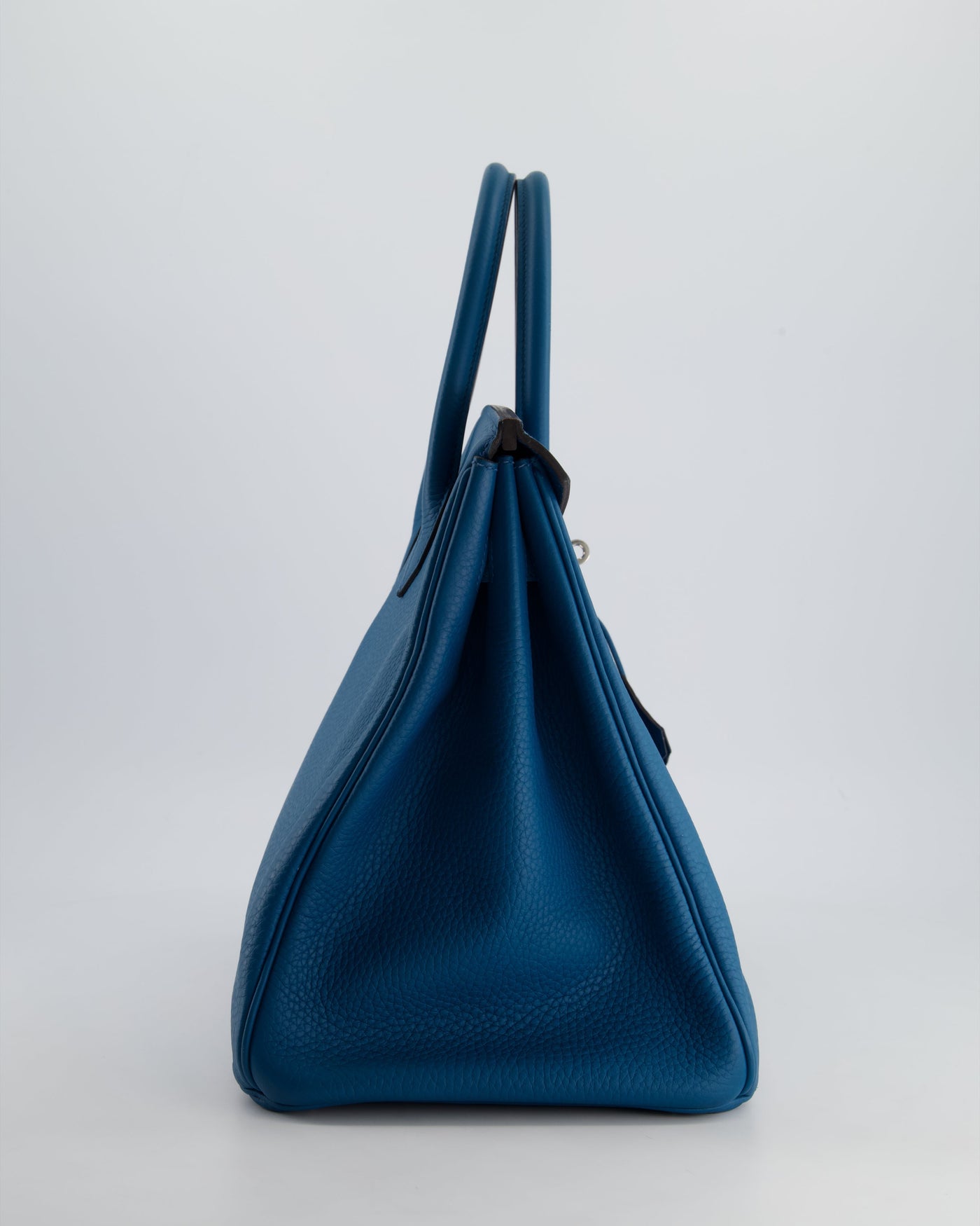 Hermes Birkin 35cm Bag in Blue Petrole Togo Leather with Palladium Hardware - Product Image 4