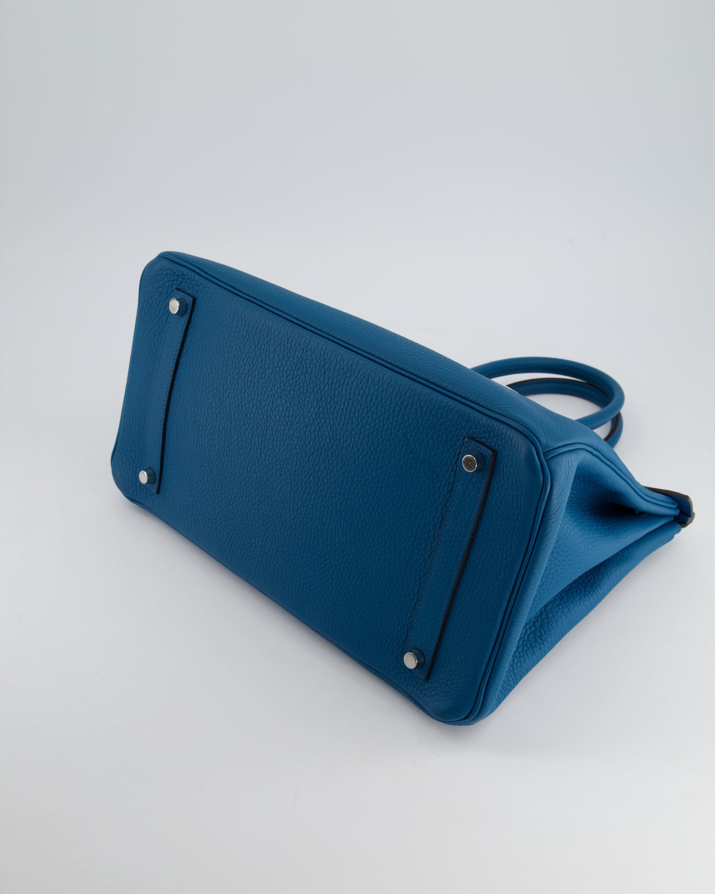 Hermes Birkin 35cm Bag in Blue Petrole Togo Leather with Palladium Hardware - Product Image 20