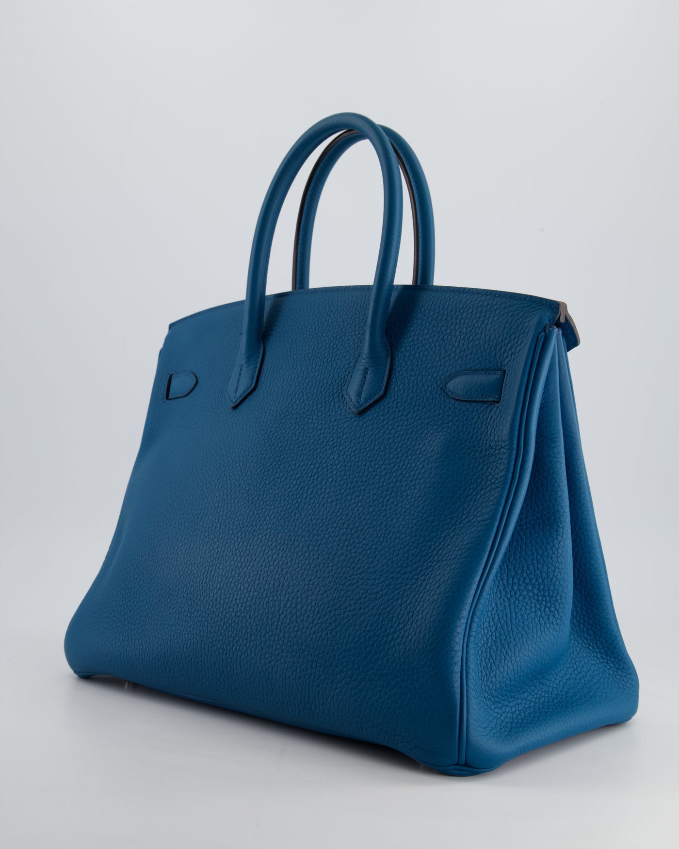 Hermes Birkin 35cm Bag in Blue Petrole Togo Leather with Palladium Hardware - Product Image 5