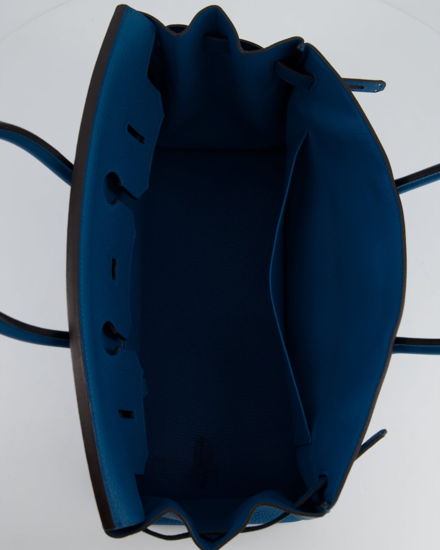 Hermes Birkin 35cm Bag in Blue Petrole Togo Leather with Palladium Hardware - Product Image 17