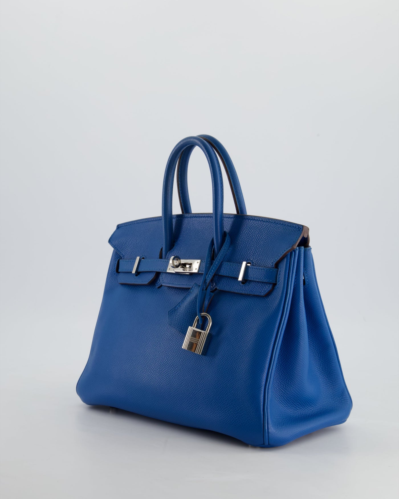 Hermes Birkin 25 Retourne Bag in Bleu De Galice Epsom Leather with Palladium Hardware - Product Image 13