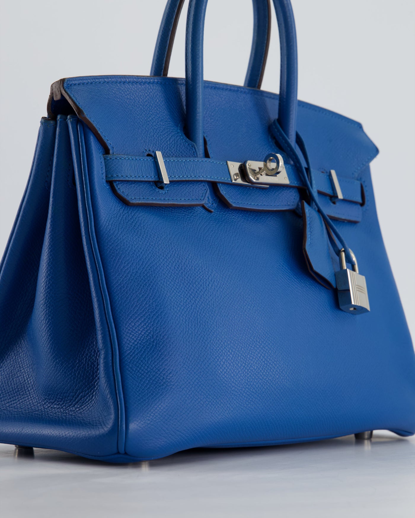 Hermes Birkin 25 Retourne Bag in Bleu De Galice Epsom Leather with Palladium Hardware - Product Image 14