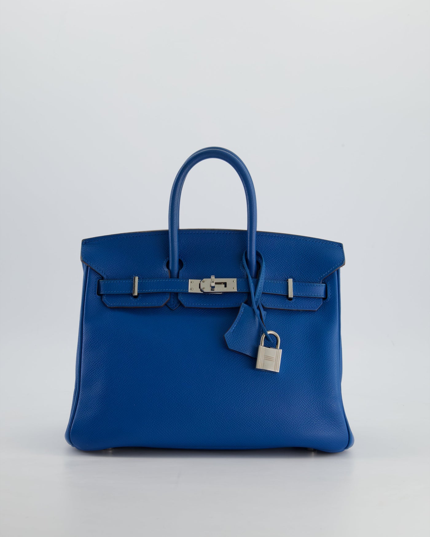 Hermes Birkin 25 Retourne Bag in Bleu De Galice Epsom Leather with Palladium Hardware | Studio Nafay