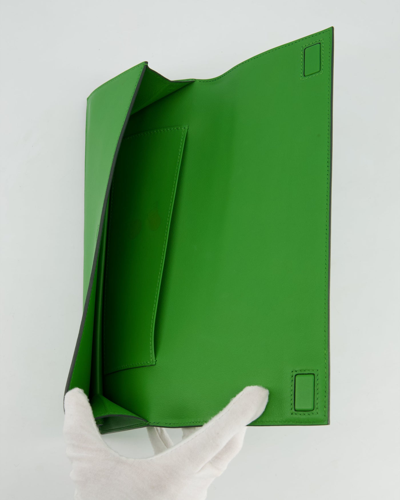 Hermes Birkin Cut Shadow Bag In Vert Yucca Swift Leather - Product Image 19
