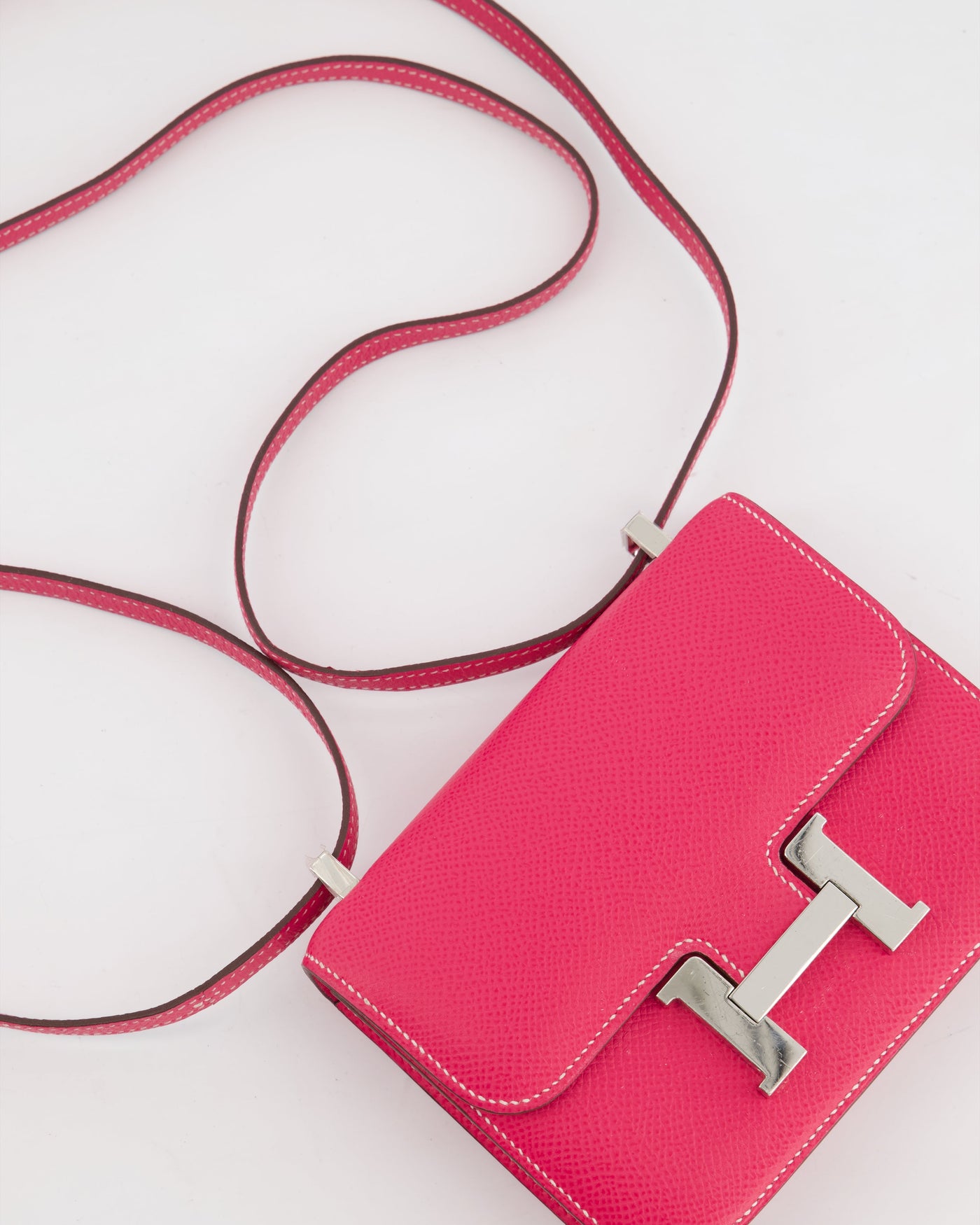 *RARE HOT* Hermes Constance II Micro Bag in Rose Tyrien Epsom Leather with Palladium Hardware | Studio Nafay