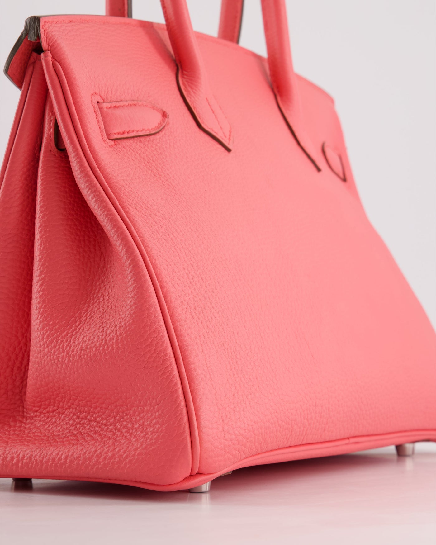 Hermes Birkin 30cm Retourne Bag in Rose Lipstick Togo Leather and Palladium Hardware - Product Image 12