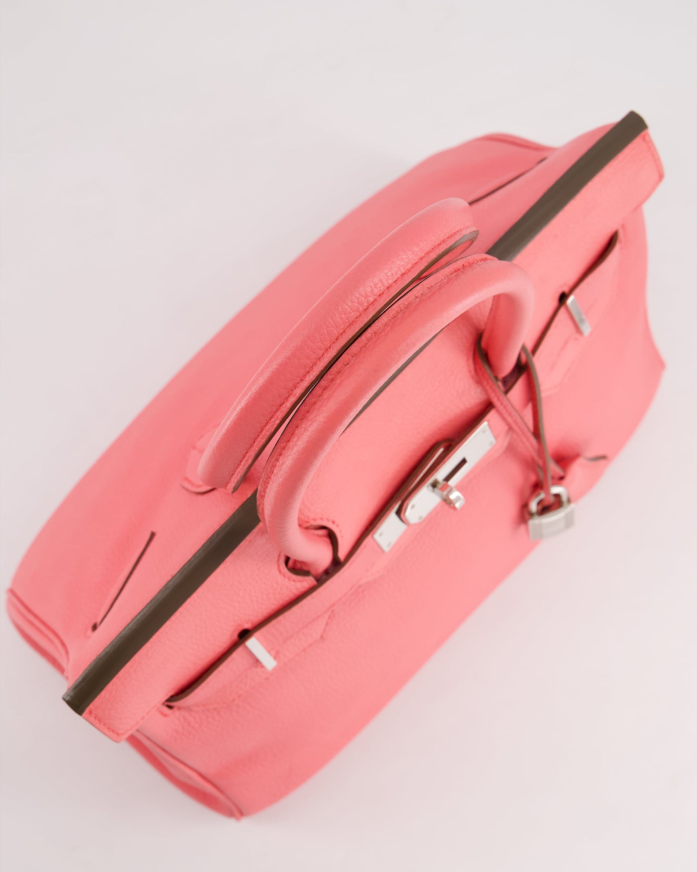 Hermes Birkin 30cm Retourne Bag in Rose Lipstick Togo Leather and Palladium Hardware - Product Image 15