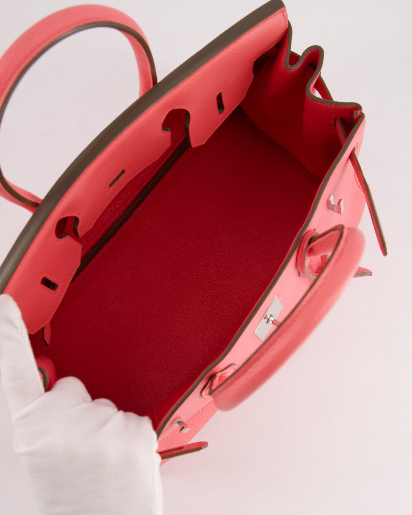 Hermes Birkin 30cm Retourne Bag in Rose Lipstick Togo Leather and Palladium Hardware - Product Image 20