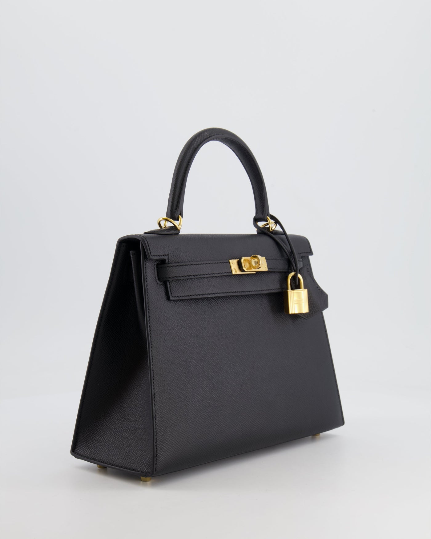 Hermes Kelly 25 Sellier Bag in Noir Epsom Leather with Gold Hardware - Product Image 4