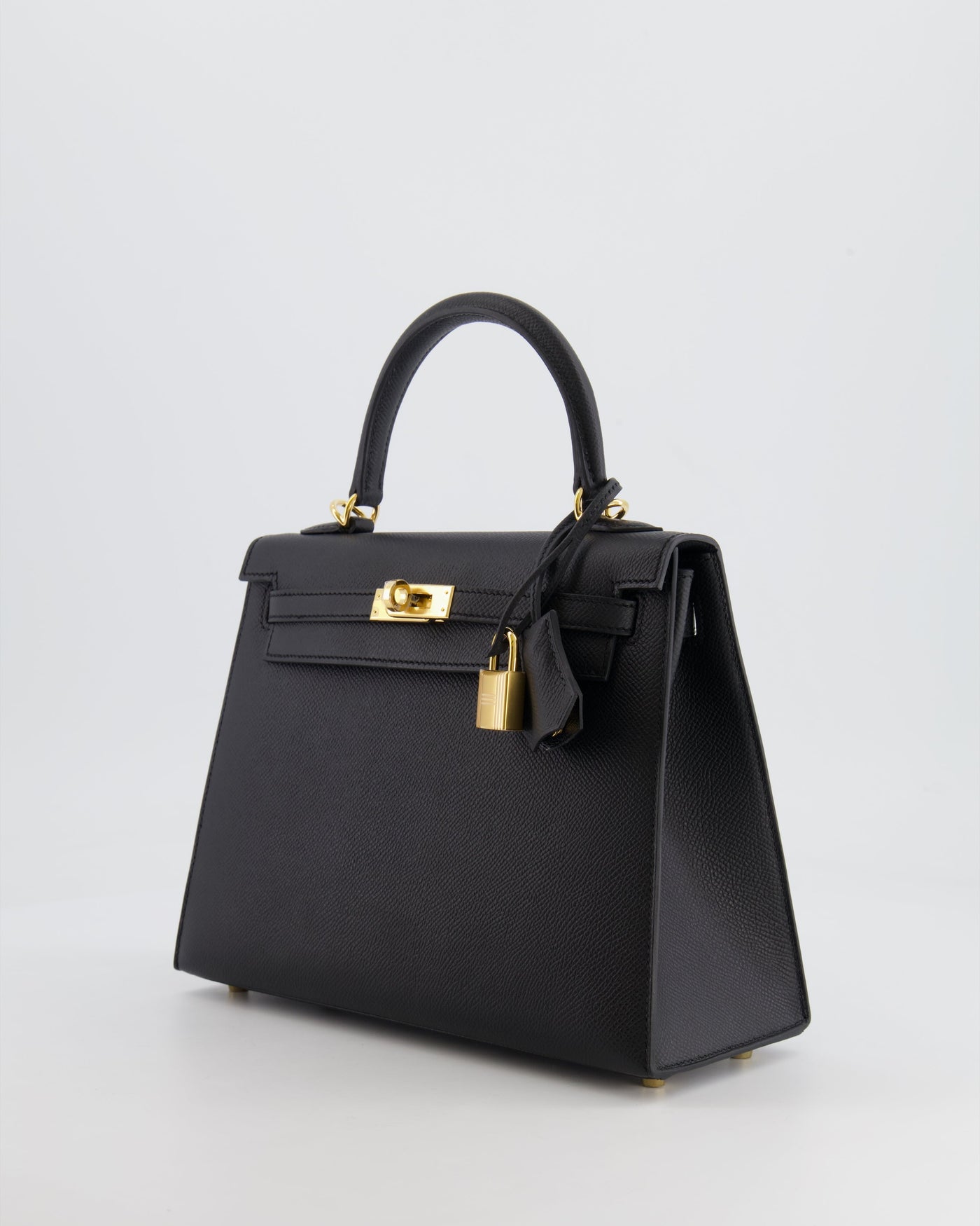 Hermes Kelly 25 Sellier Bag in Noir Epsom Leather with Gold Hardware - Product Image 10
