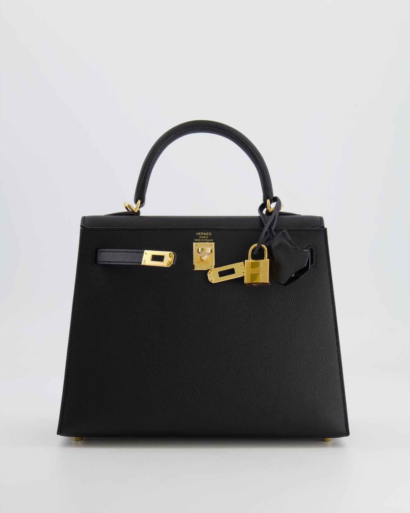 Hermes Kelly 25 Sellier Bag in Noir Epsom Leather with Gold Hardware - Product Image 3