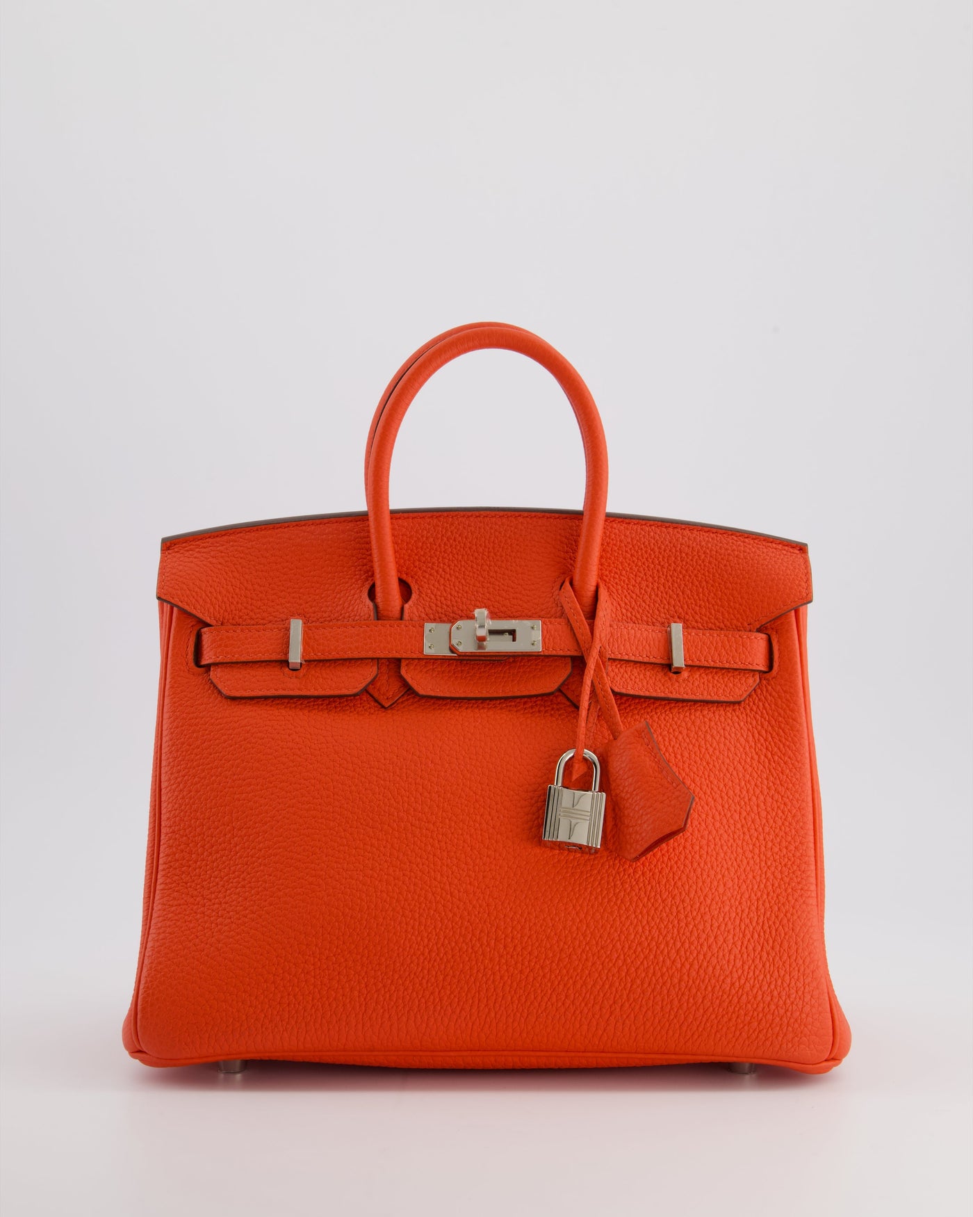 Hermes Birkin 25 Retourne Bag in Capucine Togo Leather and Palladium Hardware | Studio Nafay