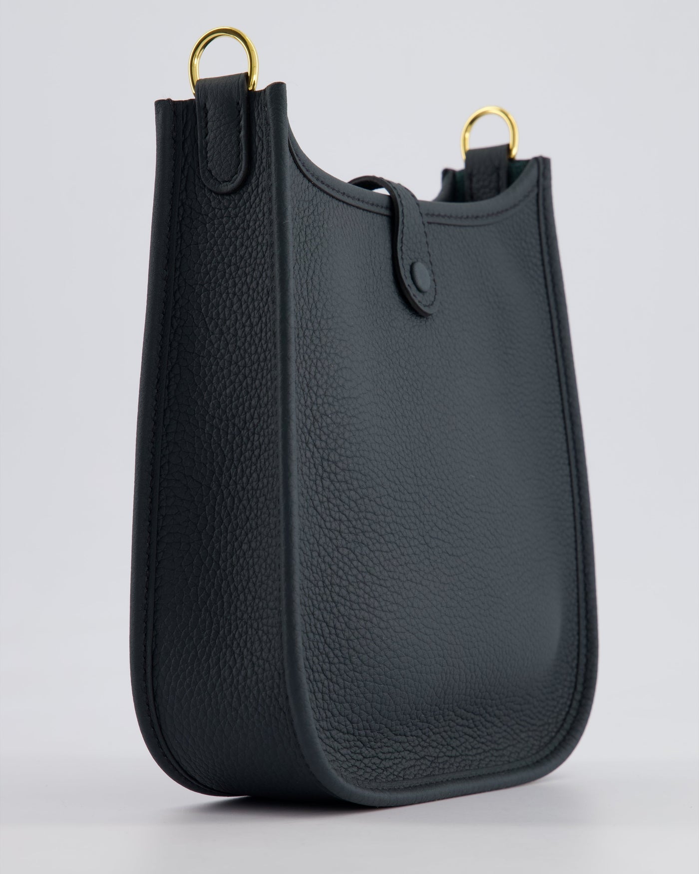*RARE* Hermes Mini Evelyne 16 Bag in Vert Rousseau Maurice Leather with Gold Hardware & Vert Cypress Sangle Wooly Unicolore Strap - Product Image 13