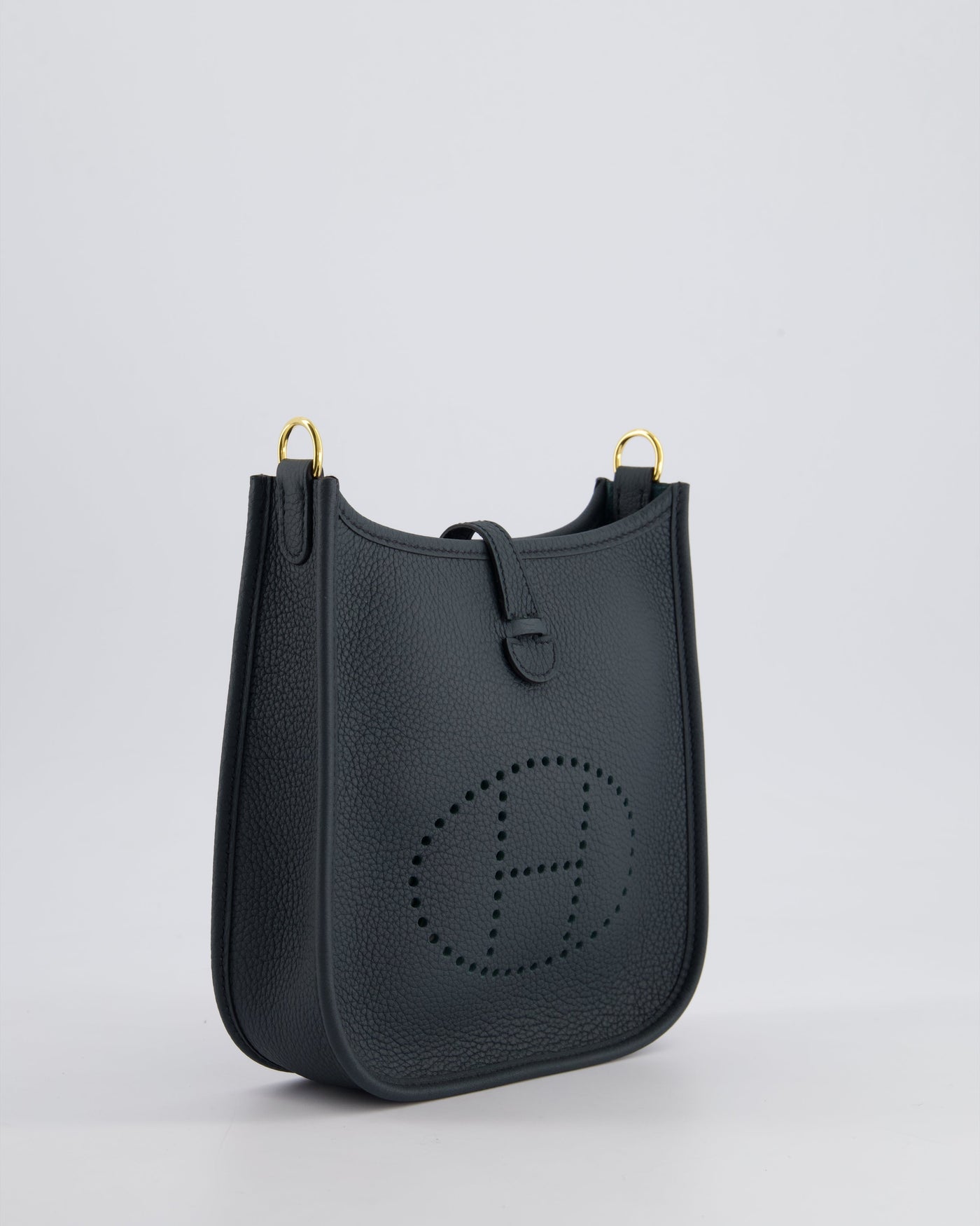 *RARE* Hermes Mini Evelyne 16 Bag in Vert Rousseau Maurice Leather with Gold Hardware & Vert Cypress Sangle Wooly Unicolore Strap - Product Image 3