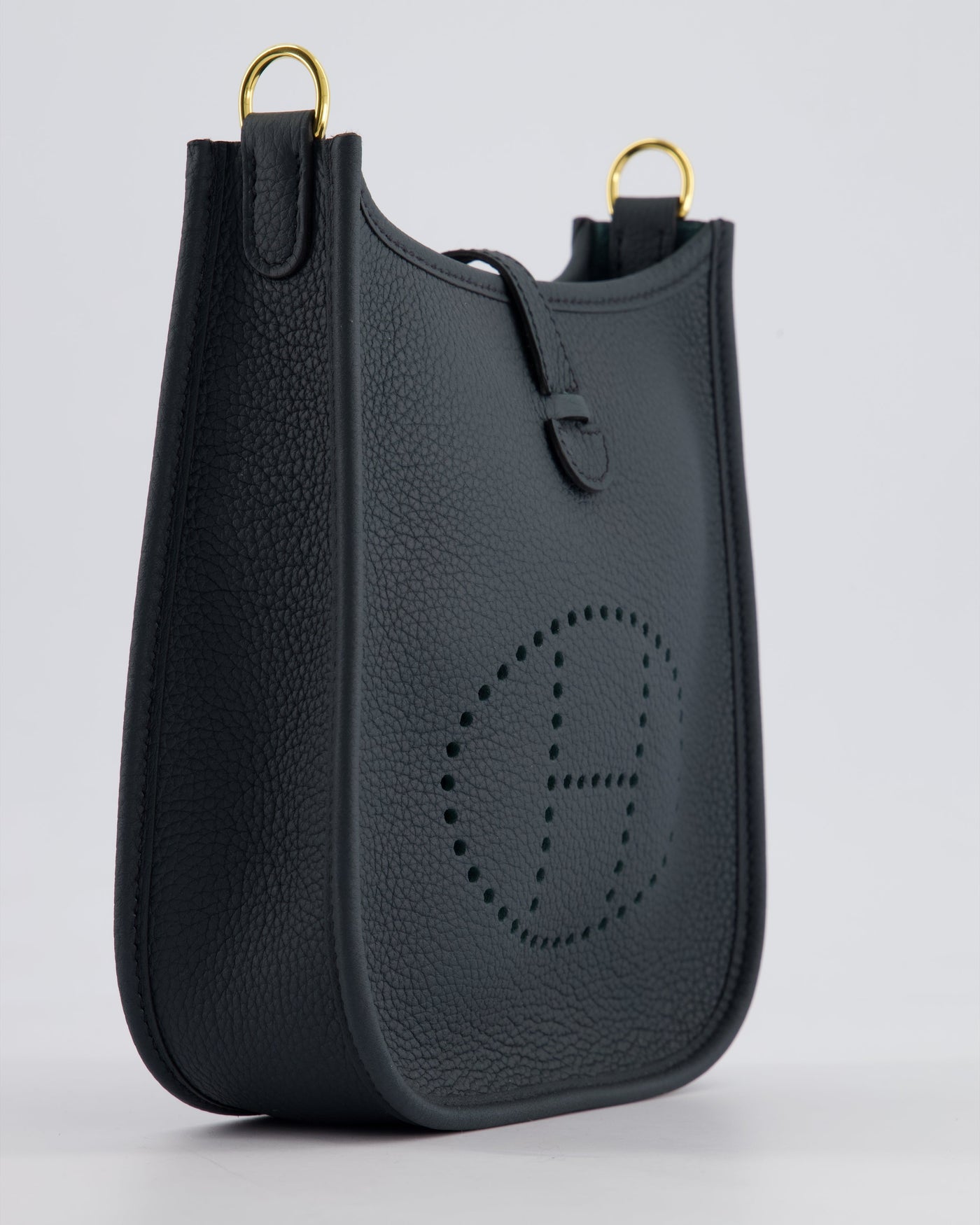 *RARE* Hermes Mini Evelyne 16 Bag in Vert Rousseau Maurice Leather with Gold Hardware & Vert Cypress Sangle Wooly Unicolore Strap - Product Image 10